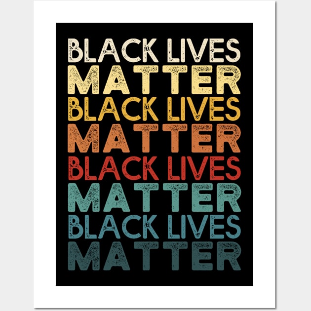 Vintage Black Lives Matter Gift Wall Art by Lones Eiless